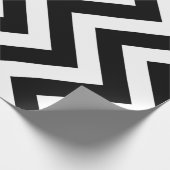 Schwarzweißstreifen mit großen vertikalen Zickzack Geschenkpapier (Ecke)