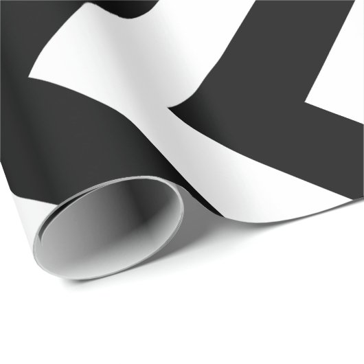 Schwarzweißstreifen mit großen vertikalen Zickzack Geschenkpapier (Rolleneckpunkt)