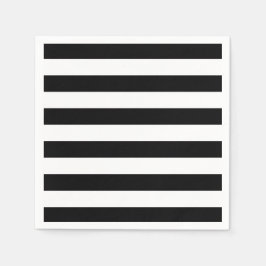 Schwarzweißstreifen. Modernes Halloween-Party Serviette