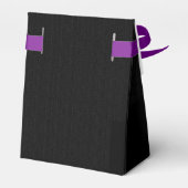 Schwarzweißstreifen, Name, Datum, Hochzeitsfeier Geschenkschachtel (Rückseite)