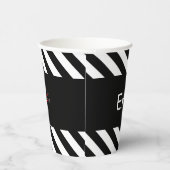 Schwarzweißstreifen Pappbecher (Rechts)