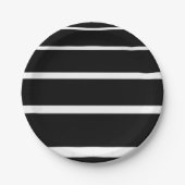 Schwarzweißstreifen Pappteller (Vorderseite)