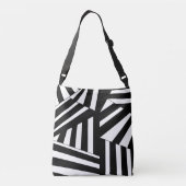 Schwarzweißstreifen Personalisiert Tragetaschen Mit Langen Trägern (Rückseite)