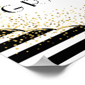 Schwarzweißstreifen Poster (Ecke)