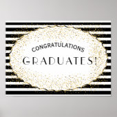 Schwarzweißstreifen Poster (Vorne)