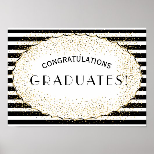 Schwarzweißstreifen Poster (Vorne)