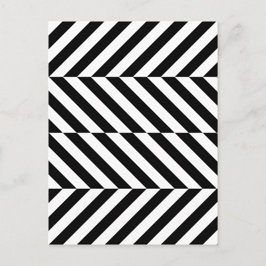 Schwarzweißstreifen Postkarte (Vorderseite)