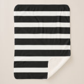 Schwarzweißstreifen, rosa Monogramm Sherpadecke (Vorderseite)