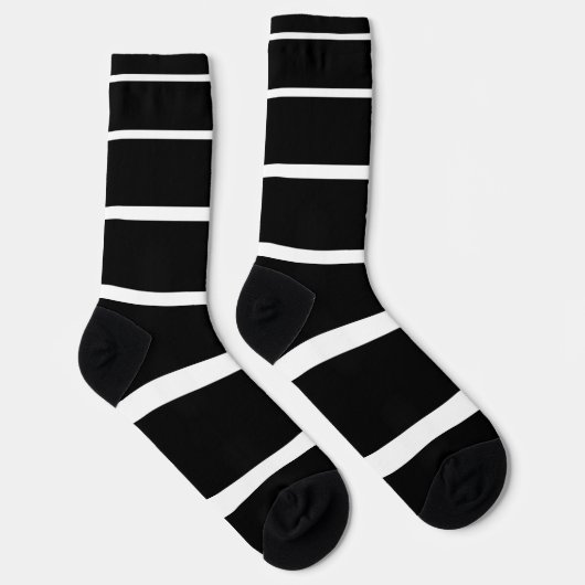 Schwarzweißstreifen Socken (Rechts)