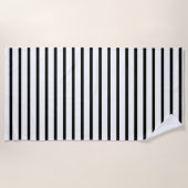 Schwarzweißstreifen Strandtuch (Vorderseite)