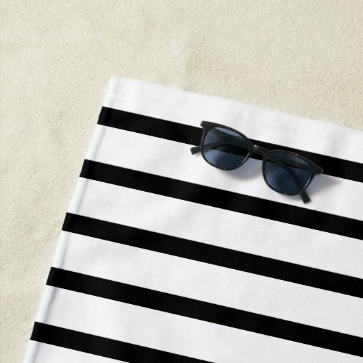 Schwarzweißstreifen Strandtuch (Beispiel)