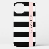 Schwarzweißstreifen, Streifen, Linien, Ihr Name Case-Mate iPhone Hülle (Rückseite)