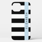 Schwarzweißstreifen, Streifen, Linien, Ihr Name Case-Mate iPhone Hülle (Rückseite)