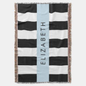 Schwarzweißstreifen, Streifen, Linien, Ihr Name Decke (Vorderseite Vertikal)