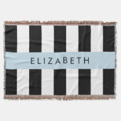 Schwarzweißstreifen, Streifen, Linien, Ihr Name Decke (Vorderseite)