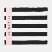 Schwarzweißstreifen, Streifen, Linien, Ihr Name Fleecedecke (Vorderseite (Horizontal))