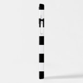 Schwarzweißstreifen, Streifen, Linien, Ihr Name iPhone Hülle (Linke Seite)