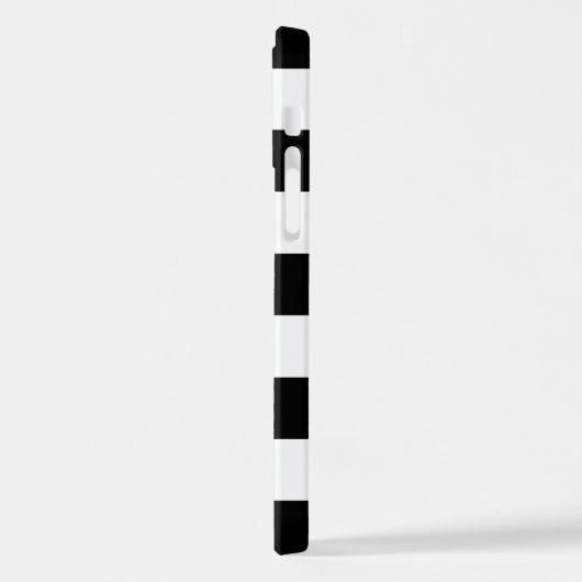 Schwarzweißstreifen, Streifen, Linien, Ihr Name iPhone Hülle (Linke Seite)