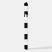 Schwarzweißstreifen, Streifen, Linien, Ihr Name iPhone Hülle (Rechte Seite)