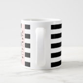 Schwarzweißstreifen, Streifen, Linien, Ihr Name Jumbo-Tasse (Rückseite)