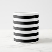 Schwarzweißstreifen, Streifen, Linien, Ihr Name Jumbo-Tasse (Vorderseite)
