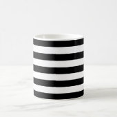 Schwarzweißstreifen, Streifen, Linien, Ihr Name Kaffeetasse (Mittel)