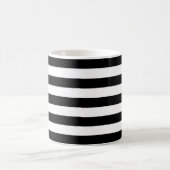 Schwarzweißstreifen, Streifen, Linien, Ihr Name Kaffeetasse (Mittel)