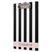 Schwarzweißstreifen, Streifen, Linien, Ihr Name Klemmbrett (Links)