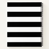 Schwarzweißstreifen, Streifen, Linien, Ihr Name Notizblock (Rückseite)
