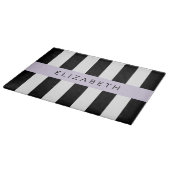 Schwarzweißstreifen, Streifen, Linien, Ihr Name Schneidebrett (Ecke)