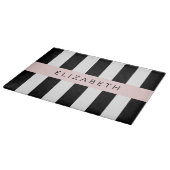 Schwarzweißstreifen, Streifen, Linien, Ihr Name Schneidebrett (Ecke)