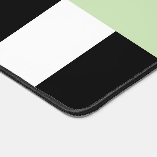 Schwarzweißstreifen, Streifen, Linien, Ihr Name Schreibtischunterlage (Ecke)