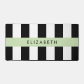 Schwarzweißstreifen, Streifen, Linien, Ihr Name Schreibtischunterlage (Vorderseite)