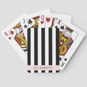 Schwarzweißstreifen, Streifen, Linien, Ihr Name Spielkarten