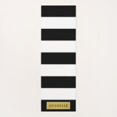 Schwarzweißstreifen, Streifen, Linien, Ihr Name Yogamatte (Rückseite)