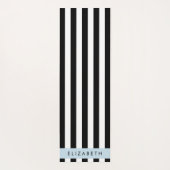 Schwarzweißstreifen, Streifen, Linien, Ihr Name Yogamatte (Rückseite)