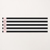 Schwarzweißstreifen, Streifen, Linien, Ihr Name Yogamatte (Rückseite (Horizontal))