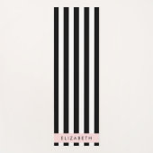 Schwarzweißstreifen, Streifen, Linien, Ihr Name Yogamatte (Vorderseite)