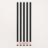 Schwarzweißstreifen, Streifen, Linien, Ihr Name Yogamatte (Rückseite)