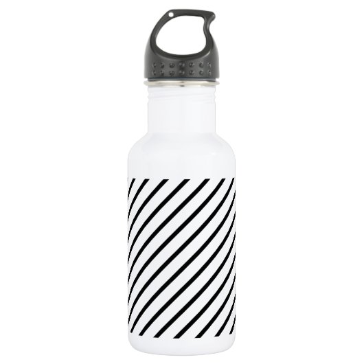 Schwarzweißstreifen Trinkflasche (Vorderseite)