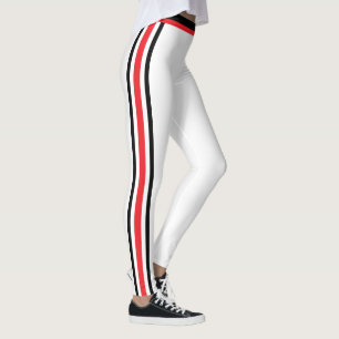 Schwarzweißstreifen Weiße Leggings - Ihre Farben