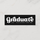 Schwarzweißstudio Abschluss Mini Visitenkarte (Vorderseite)