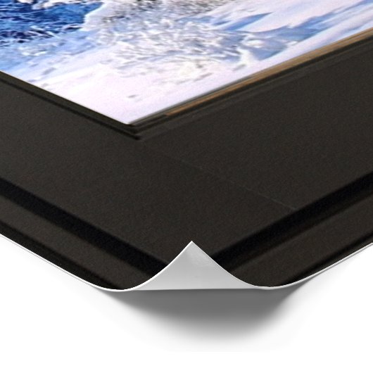 Schwarzweißszene 24x24 Schwarze Imitate Poster (Ecke)