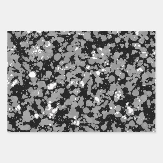 Schwarzweißtafel Geschenkpapier Set (Vorderseite)