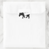 Schwarzweißtapir Quadratischer Aufkleber (Tasche)