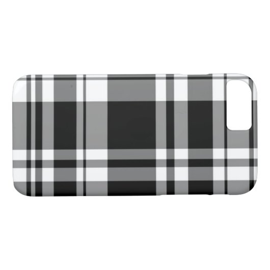 Schwarzweißtartan kariert Case-Mate iPhone hülle (Rückseite (Horizontal))