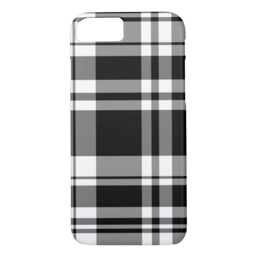 Schwarzweißtartan kariert Case-Mate iPhone hülle (Rückseite)
