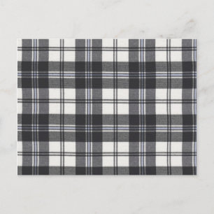Schwarzweißtartan Postkarte