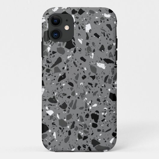 Schwarzweißterrazzo Case-Mate iPhone Hülle (Rückseite)