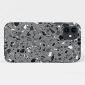Schwarzweißterrazzo Case-Mate iPhone Hülle (Rückseite (Horizontal))